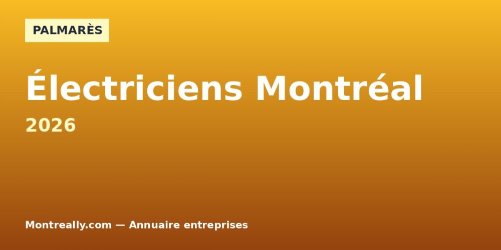 Top 12 électriciens à Montréal en 2026 : palmarès détaillé