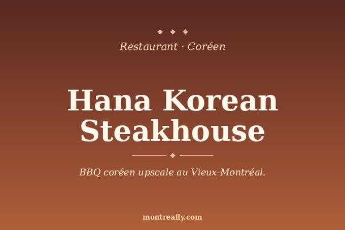 Hana Korean Steakhouse