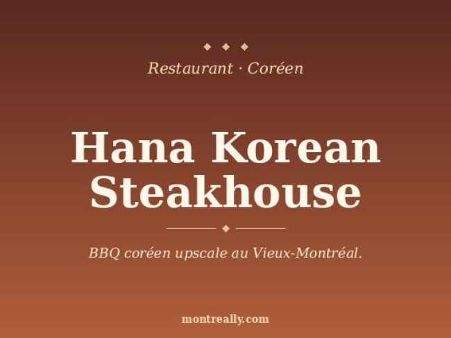 Hana Korean Steakhouse