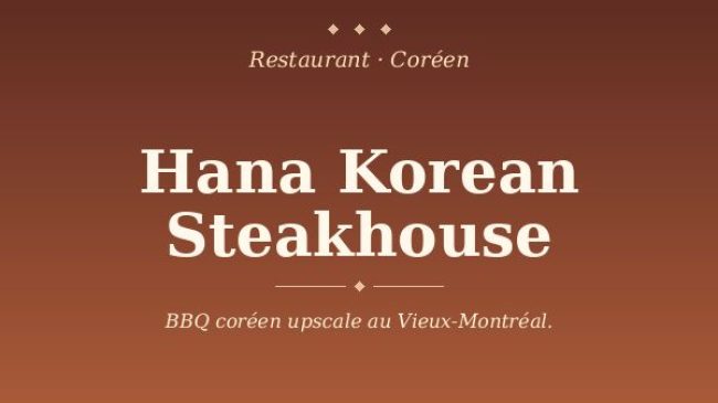 Hana Korean Steakhouse