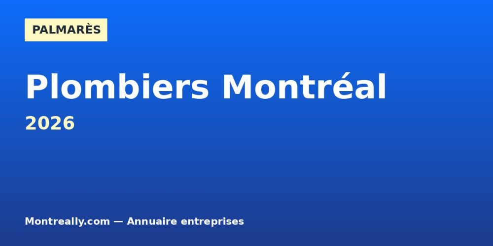 Top 12 plombiers à Montréal en 2026 : palmarès détaillé