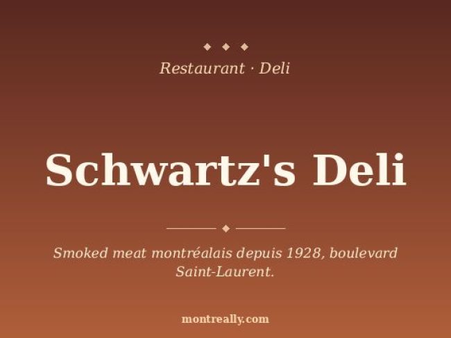 Schwartz&rsquo;s Deli