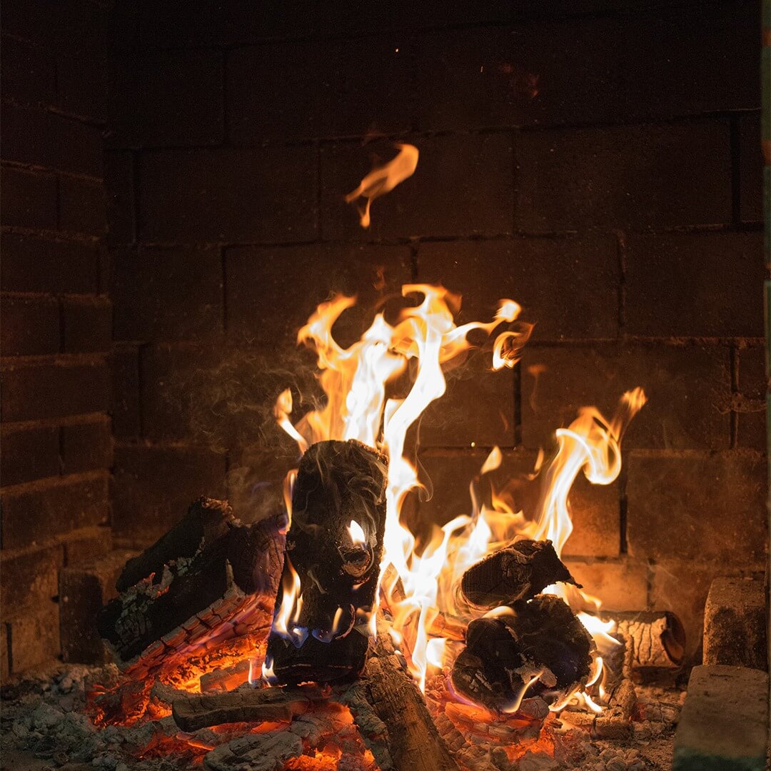 feu de bois chalet